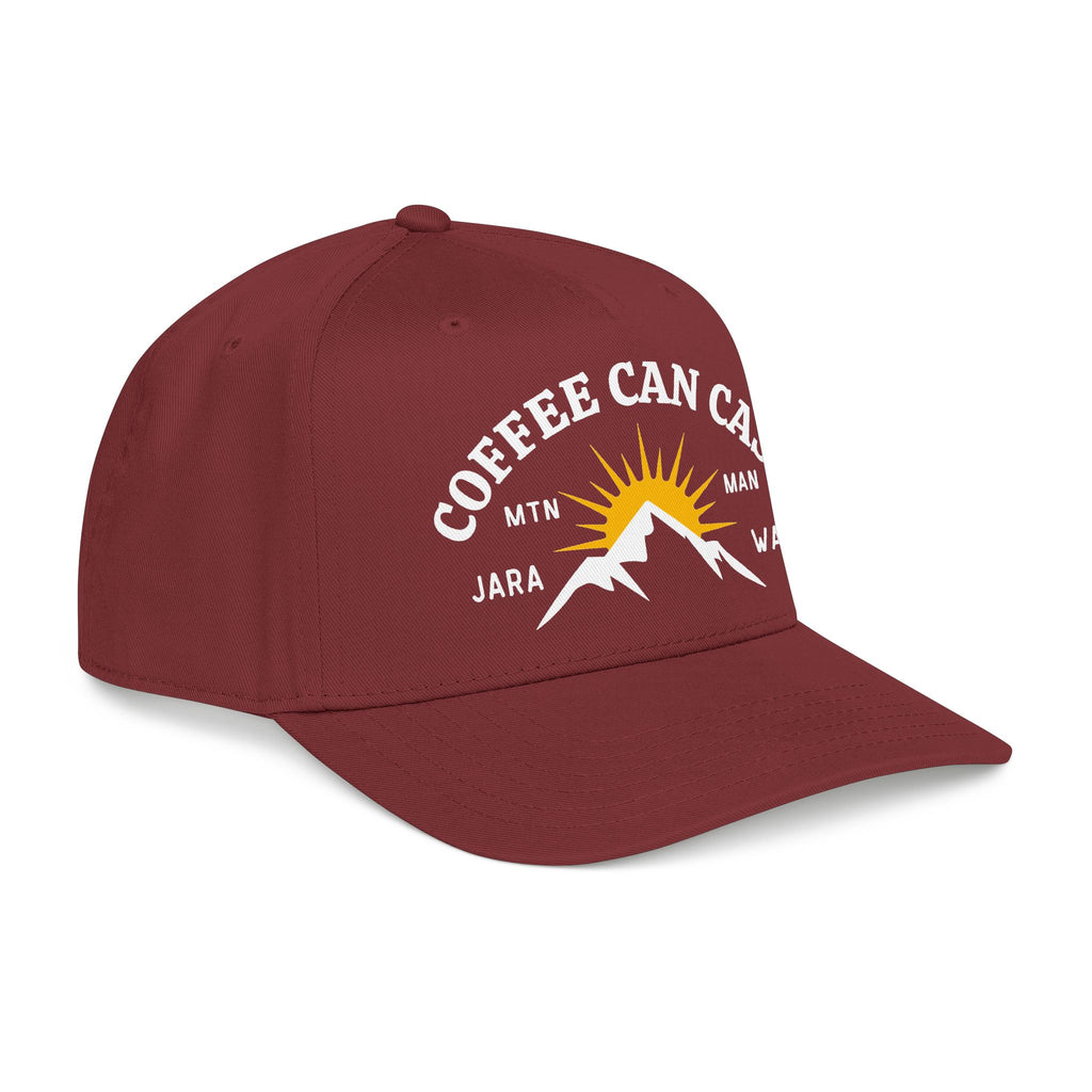 "Coffee Can Cash" Snapback in Maroon