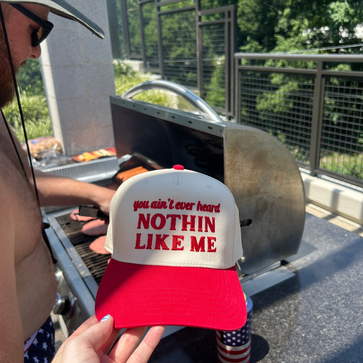 Nothin Like Me Snapback in Red