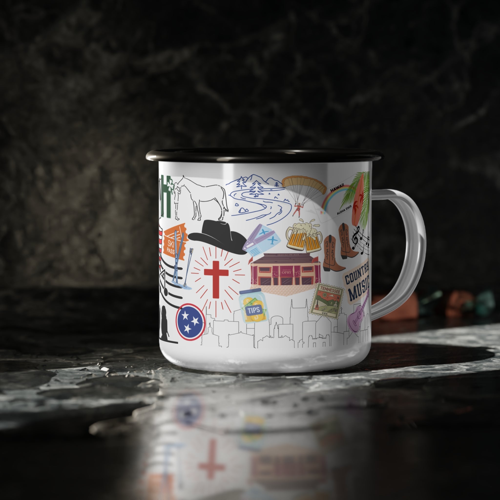 "A JW Story" Enamel Camp Cup