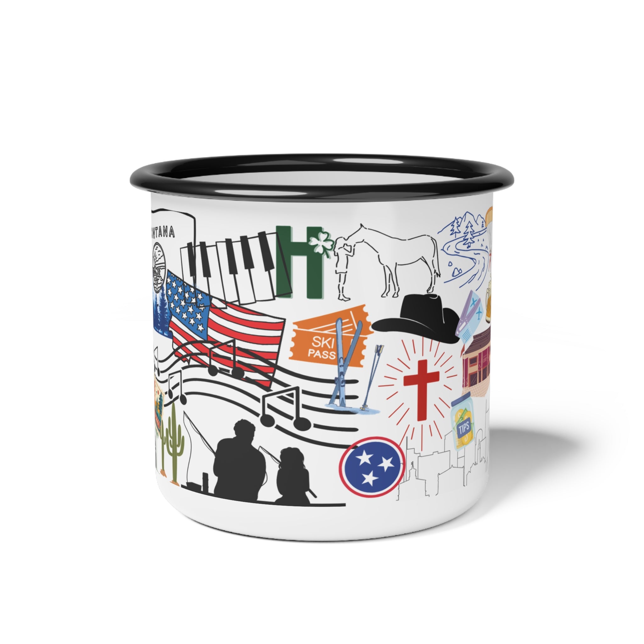 "A JW Story" Enamel Camp Cup