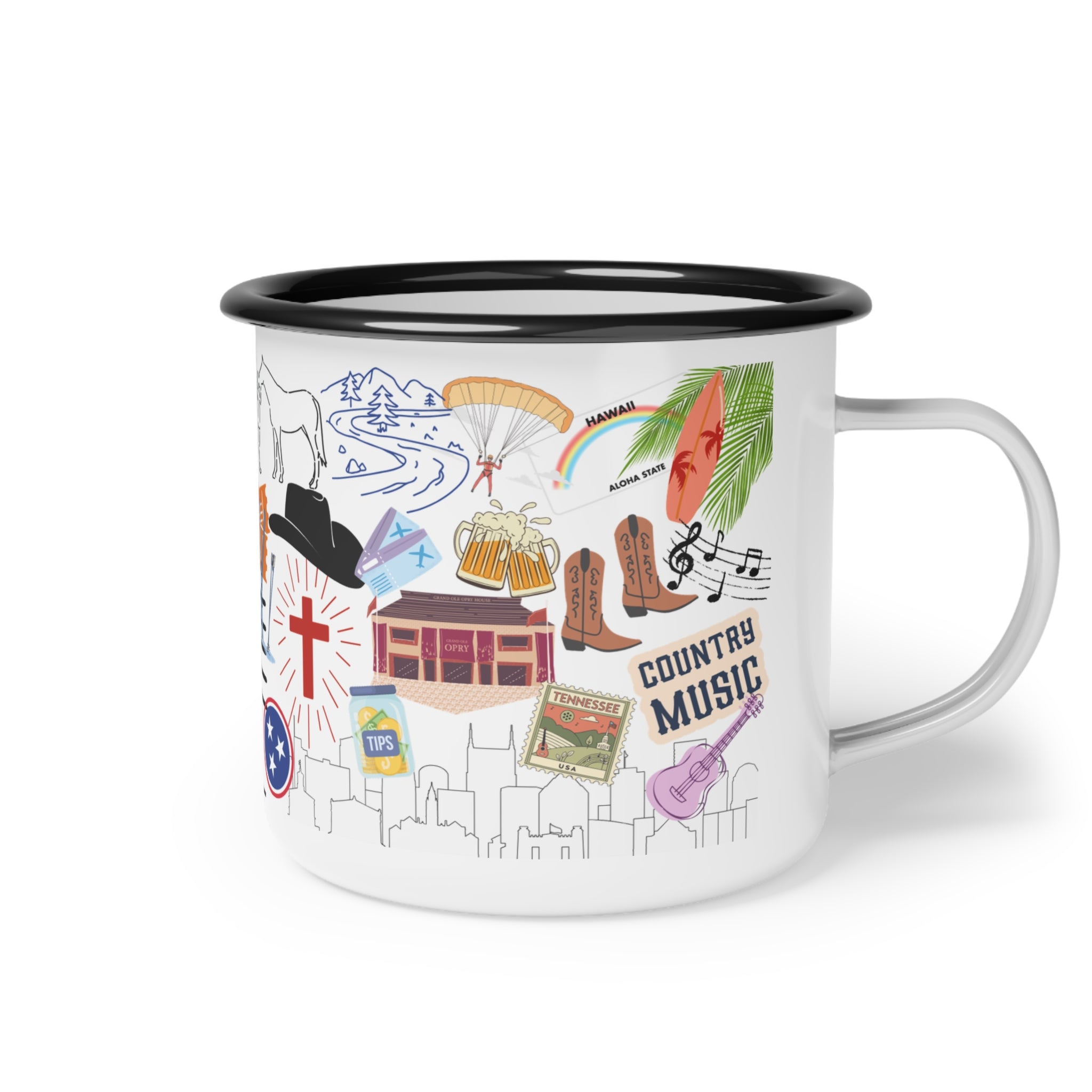 "A JW Story" Enamel Camp Cup